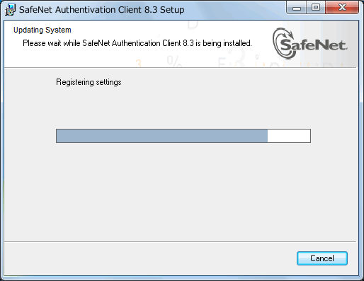 SafeNet Authentication Client 8.2 Setup, Successfully Installed page